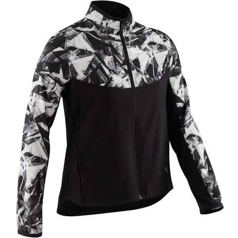 Girls' Light Breathable Gym Jacket W500 Print