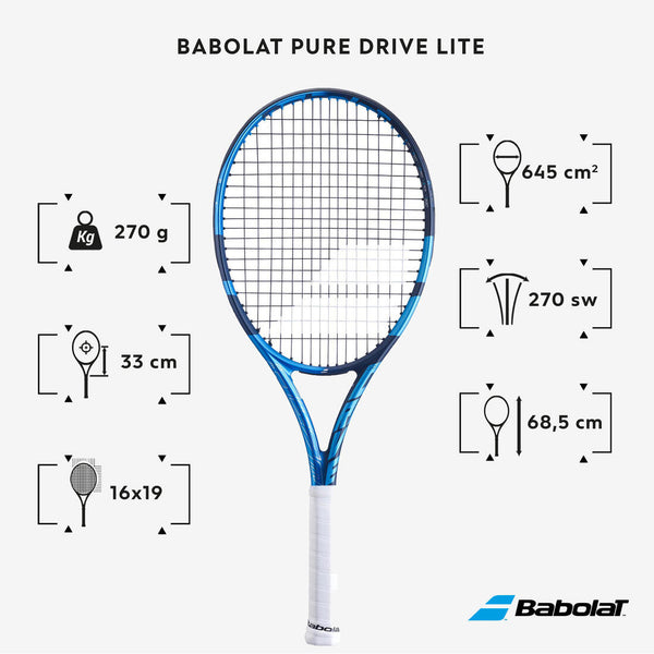 Adult Tennis Racket Pure Drive Lite 270g Blue Decathlon UAE