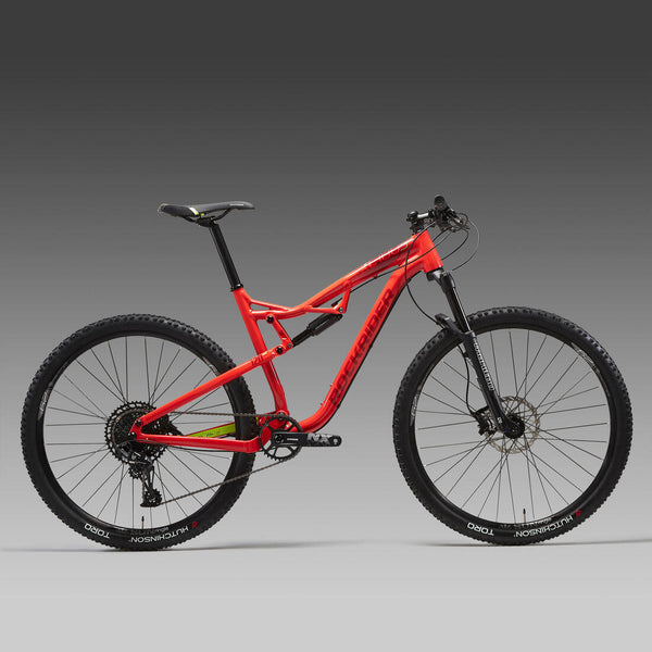 29 Inch MOUNTAIN BIKE FULL SUSPENSION ROCKRIDER XC 100 SRAM NX - RED/Y ...