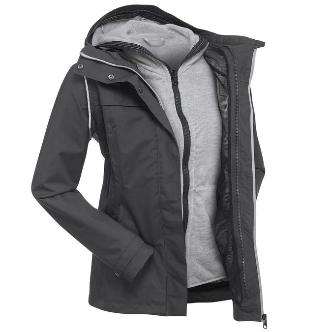 





Women's Waterproof 3-In-1 Travel Jacket - Dark Grey, photo 1 of 14