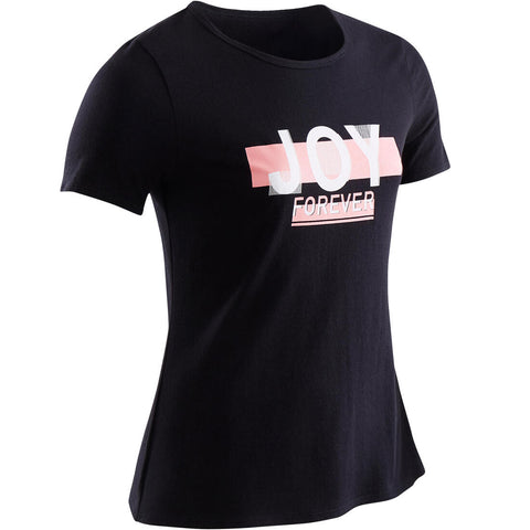 





Girls' Short-Sleeved Gym T-Shirt 100 Print