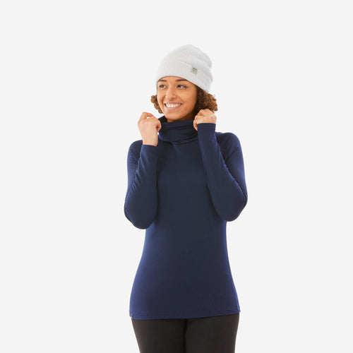 





Women's Warm, Breathable Turtleneck Thermal Skiing Base Layer 500