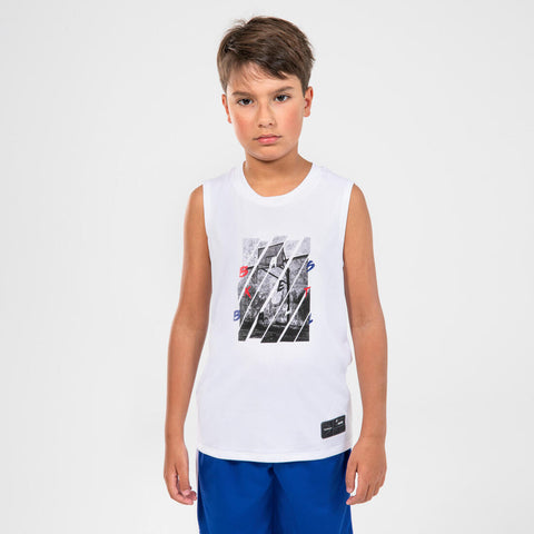 





Kids' Sleeveless Basketball Jersey TS500 Fast - Blue