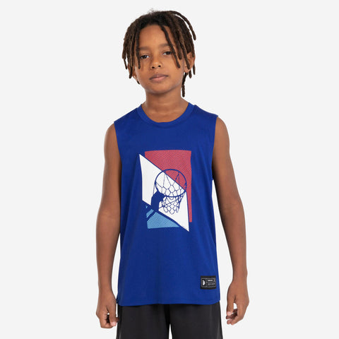 





Kids' Sleeveless Basketball Jersey TS500 Fast