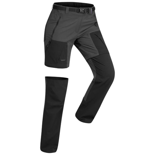 





Women's Mountain Trekking 2-in-1 Zip-Off Trousers MT500 - black