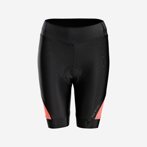 





Women's Strapless Summer Road Cycle Shorts Discover - Black/Coral