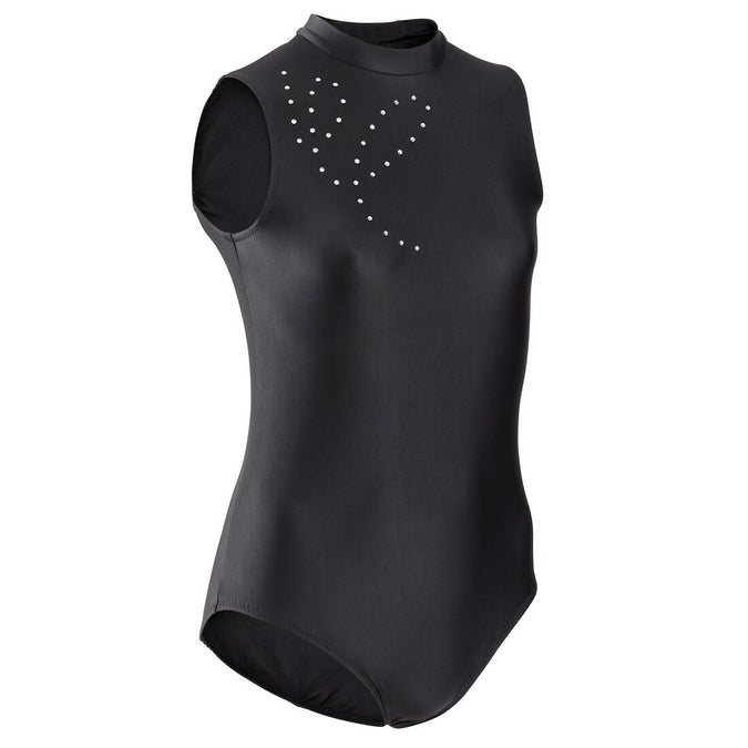 





Rhythmic Gymnastics Sleeveless Leotard - Black Rhinestones, photo 1 of 5