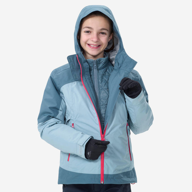 





KIDS’ WARM AND WATERPROOF 3-in-1 HIKING JACKET - SH500  MTN -10°C - 7-15 YEARS, photo 1 of 7