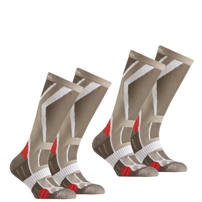 





children's Forclaz 500 junior hiking socks - grey red, photo 1 of 4