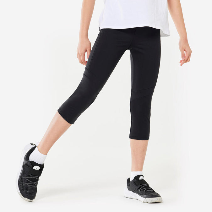 Girls Breathable Cropped Leggings S500 Decathlon UAE