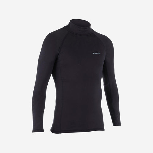 





Men's surfing long-sleeve thermal fleece top T-shirt 900 - Black