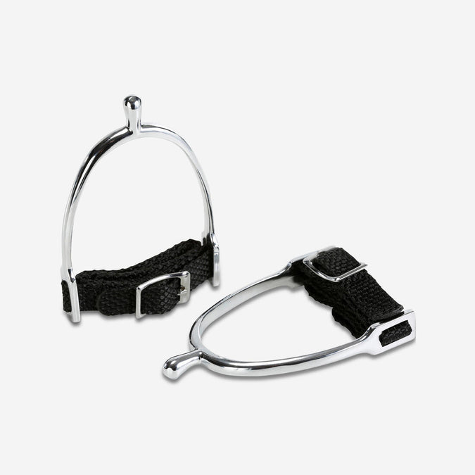 





Kids' Round Tip Horse Riding Spurs + Straps 15 mm, photo 1 of 7