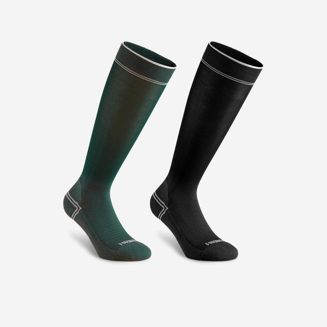 





Adult Extra Thin Horse Riding Socks Twin-Pack - Green/Black, photo 1 of 4