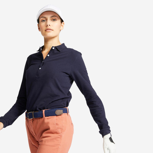 





Women's Golf Long-Sleeved Polo Shirt - MW500 Pale