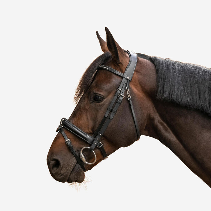 





Horse Riding Leather Bridle With French Noseband 580 - Black Rhinestones, photo 1 of 8