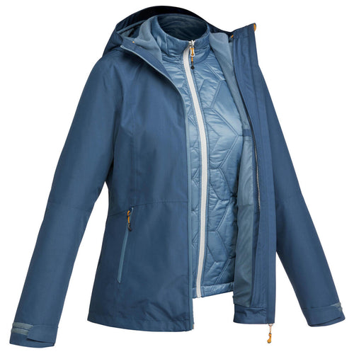 





Women's 3-In-1 Waterproof Comfort -8°C Travel Trekking Jkt - TRAVEL 500