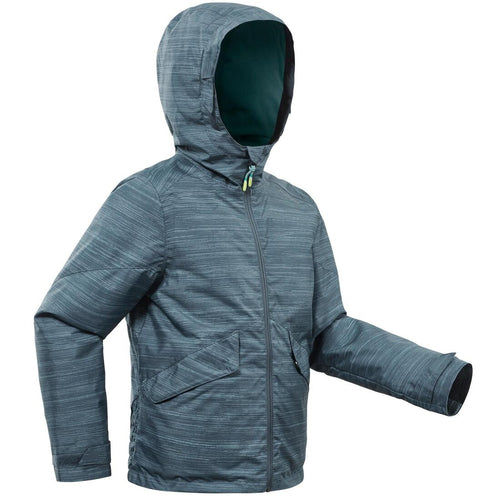 





Girl's Warm Waterproof Snow Hiking Jacket SH100 Warm Age 8-14 - Grey