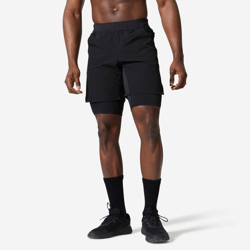 





Men's Zip Pocket Breathable 2-in-1 Fitness Shorts