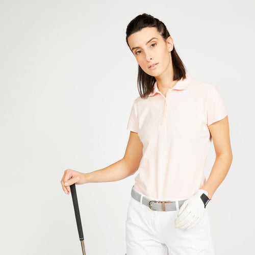 





Women's golf short-sleeved polo shirt WW500 strawberry