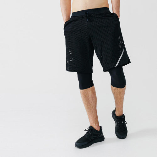 





KALENJI DRY+ 2-IN-1 MEN'S BREATHABLE LONG RUNNING SHORTS