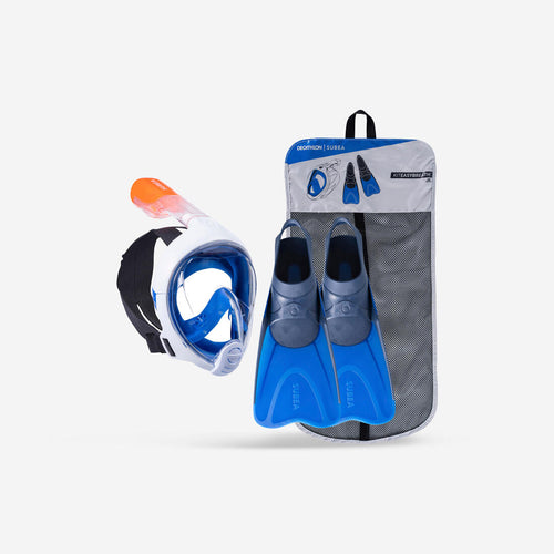 





Kids’ Snorkelling Kit Fins and Easybreath mask - Blue