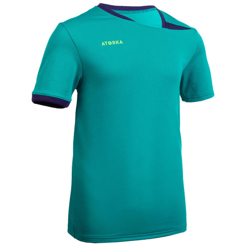 





H100 Kids' Handball Jersey - Turquoise Blue/Purple