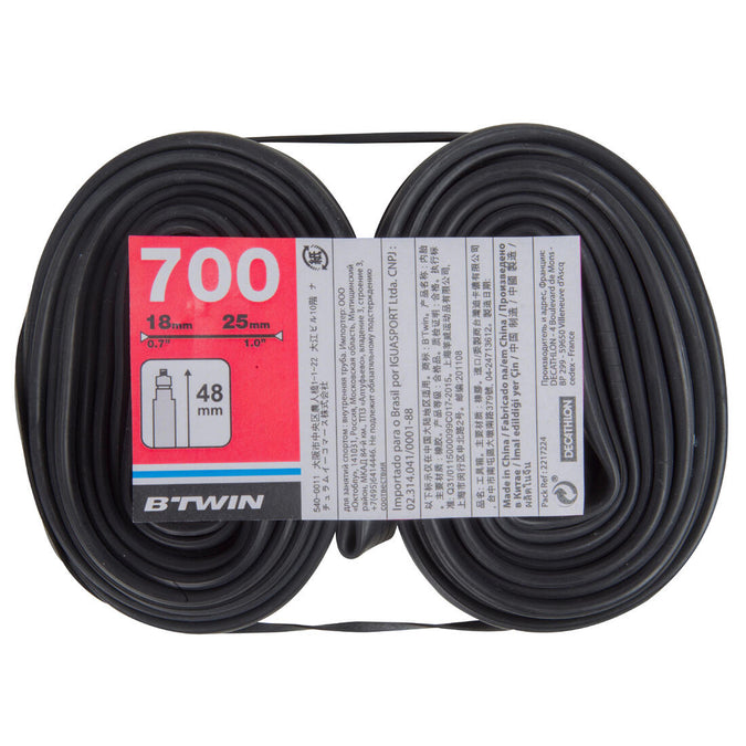 





700x18-25 48mm Presta Valve Inner Tubes Twin-Pack, photo 1 of 3