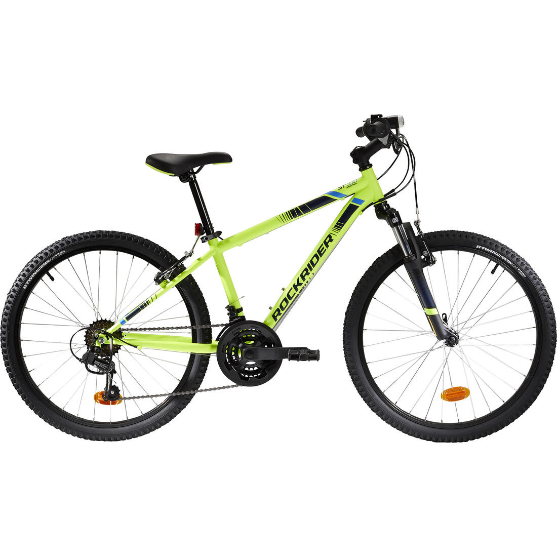24 INCH KIDS MOUNTAIN BIKE ROCKRIDER ST 500 9-12 YEARS OLD BLACK