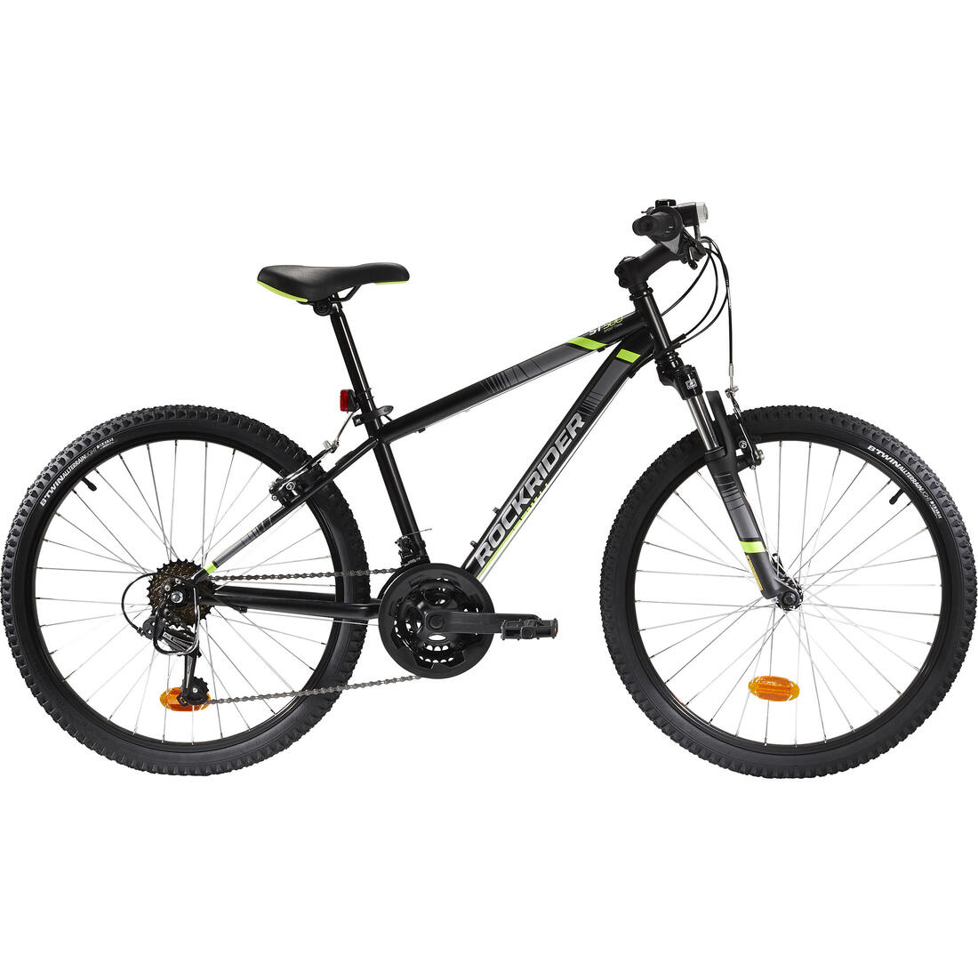 24 INCH KIDS MOUNTAIN BIKE ROCKRIDER ST 500 9-12 YEARS OLD BLACK