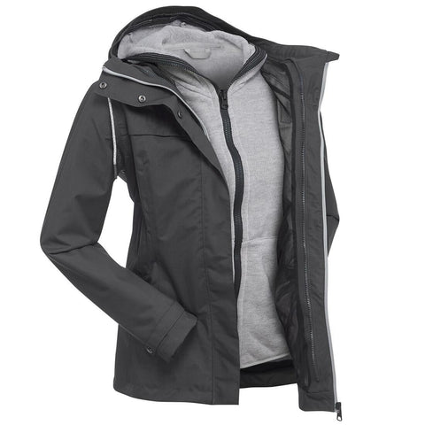 





Women's Waterproof 3-In-1 Travel Jacket - Dark Grey
