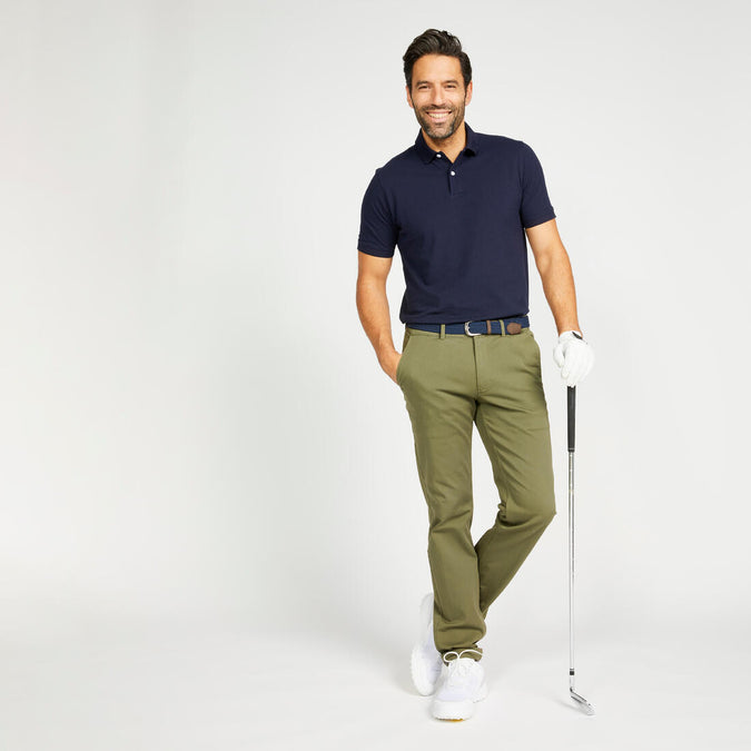 Men's Golf Short Sleeved Polo Shirt - MW 500 Navy - Asphalt blue