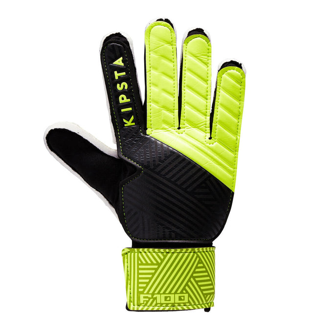 





F100 Adult Football Goalkeeper Gloves - Black/Yellow, photo 1 of 10