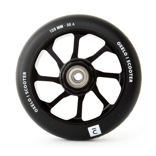 120 mm Alu Core PU Freestyle Scooter Wheel - Black/Sand | Decathlon UAE