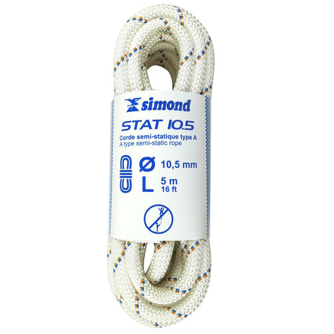 





Semi-Static Rope  10.5 mm x 5 m - Stat 10.5 White