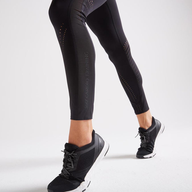 Shaping High-Waisted Fitness Cardio Leggings - Black