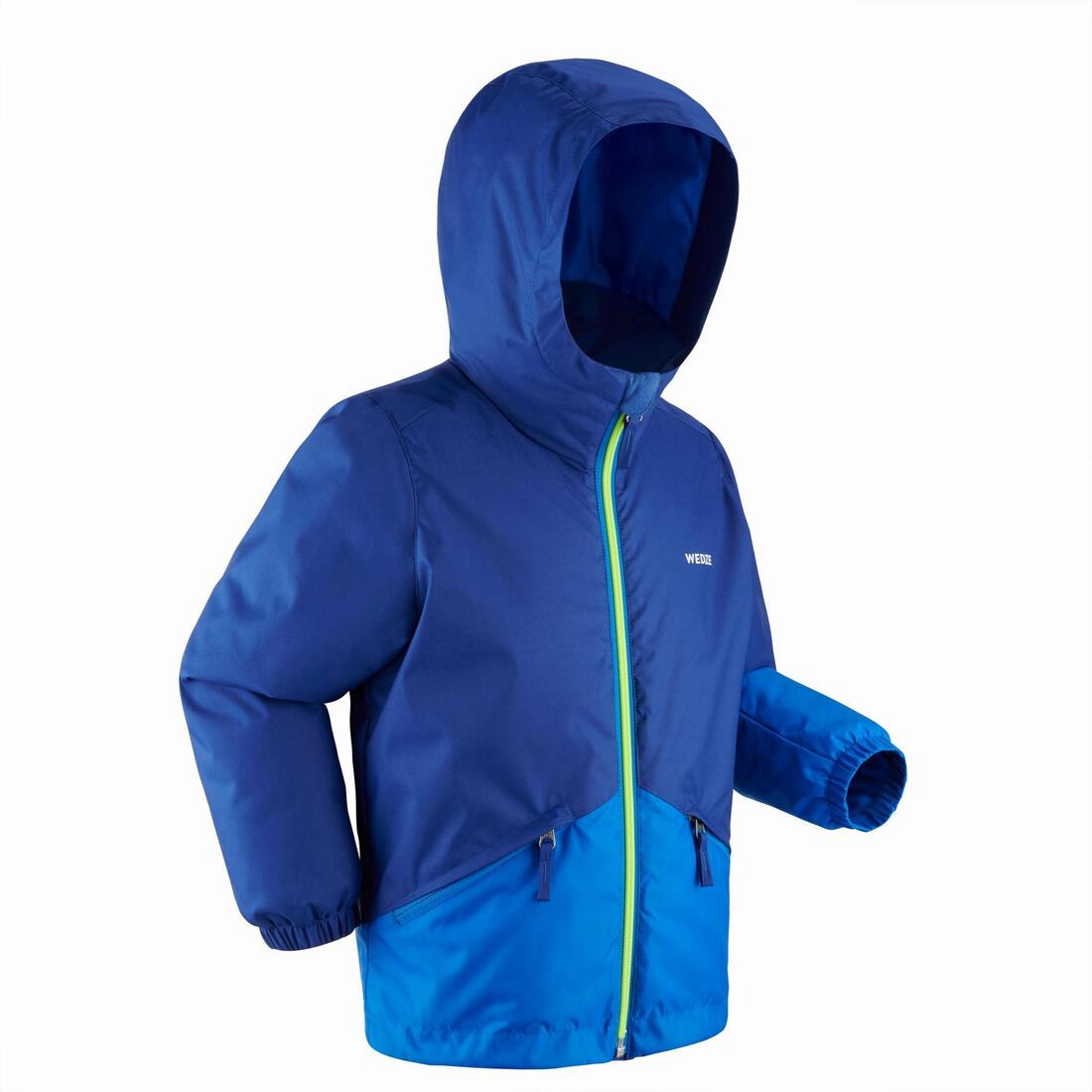 Kids Warm and Waterproof Ski Jacket 100 Blue