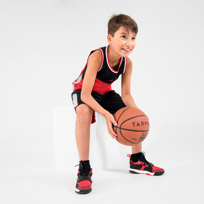 Kids Reversible Sleeveless Basketball T Shirt Jersey T500R