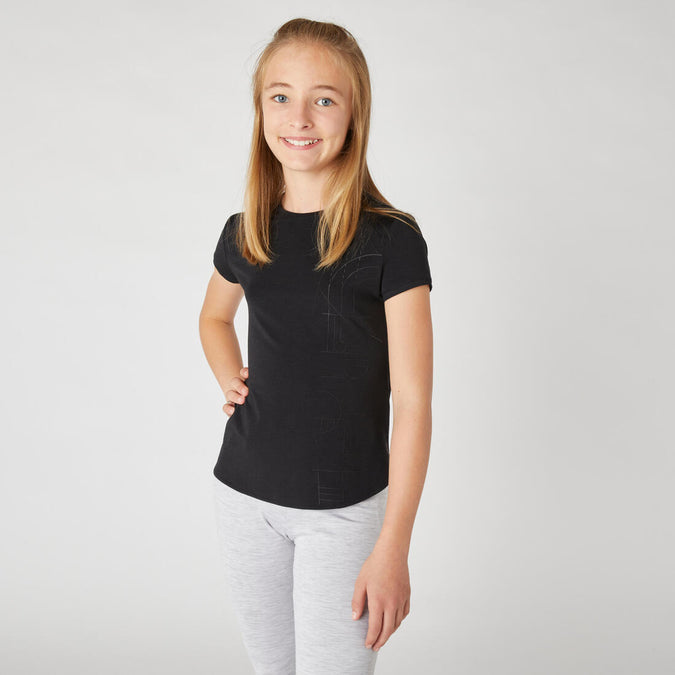 





Girls' Breathable Short-Sleeved Gym T-Shirt 500 Print, photo 1 of 5