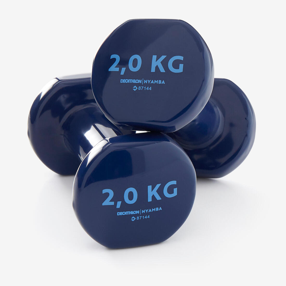 Fitness 2 kg Dumbbells Twin Pack Navy Blue Decathlon UAE