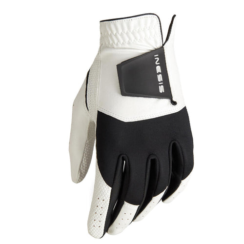 





Men's golf right-handed glove - 100 white and black