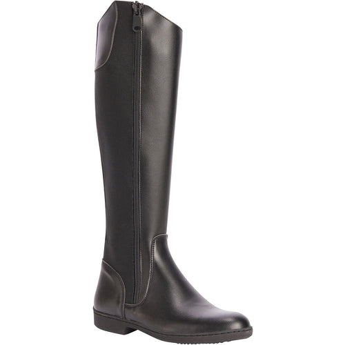 





500 Adult Synthetic Horse Riding Long Boots - Black