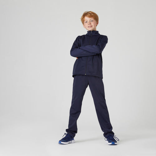 





Kids' Synthetic Breathable Tracksuit Gym'Y - Blue/Navy Bottoms