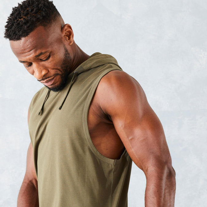 Men's sleeveless shop hooded t shirt