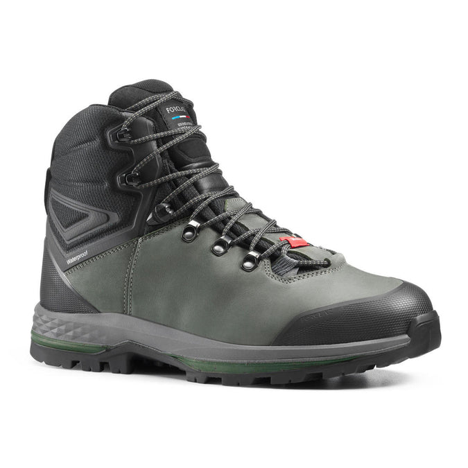 





Men's waterproof leather hiking boots - MT100 Wide - Khaki, photo 1 of 9