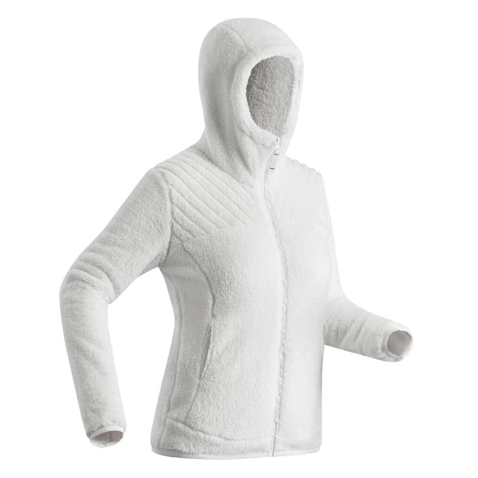 Decathlon polar fleece jacket women's white double-sided fleece jacket  autumn outdoor warm top sports fleece