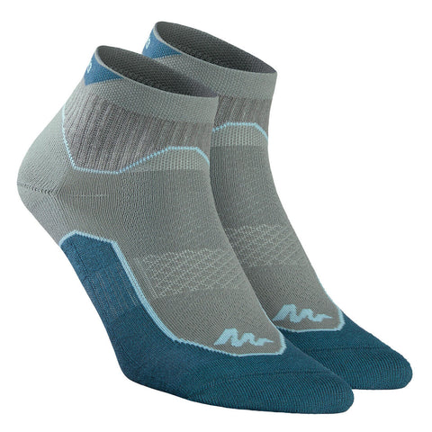 





Country walking Mid socks X 2 pairs NH 500 - Grey