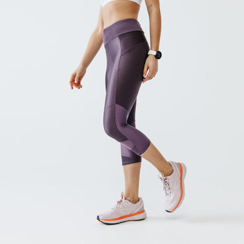 





Women's breathable short running leggings Dry+ Feel - black