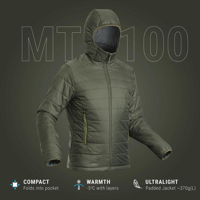 





Men's Synthetic Mountain Trekking Hooded Padded Jacket - MT100 - 5°C, photo 1 of 8