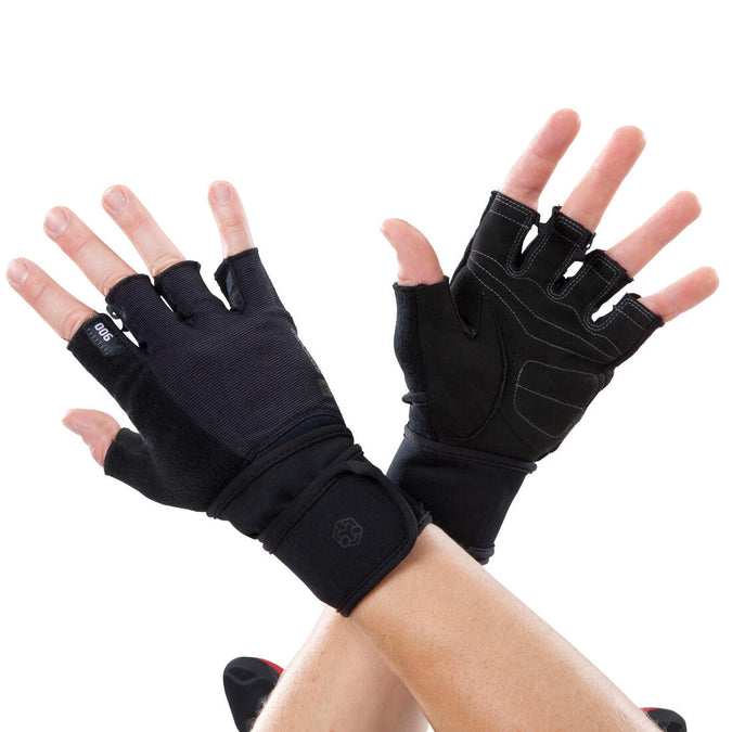 





900 Weight Training Glove with Double Rip-Tab Cuff - Black/Grey, photo 1 of 10