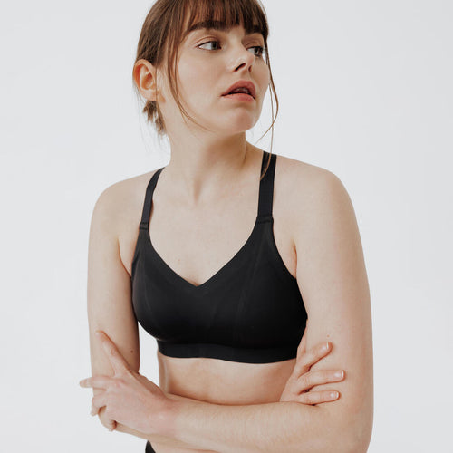 





Women's invisible sports bra with high-support cups - Black